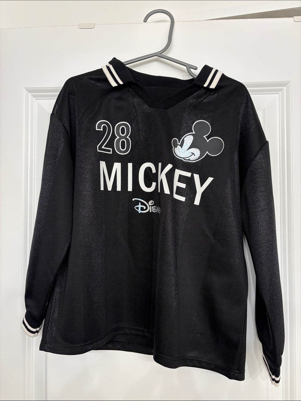 Kids Disney Black Mickey Graphic Long-Sleeve Hoodie